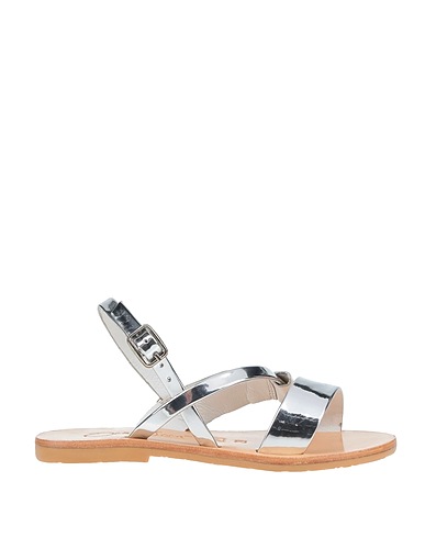 OCA-LOCA Sandals Silver Soft Leather