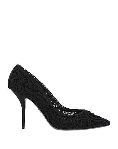 DOLCE&GABBANA Pump Black 40% Cotton, 40% Polyester, 20% Viscose