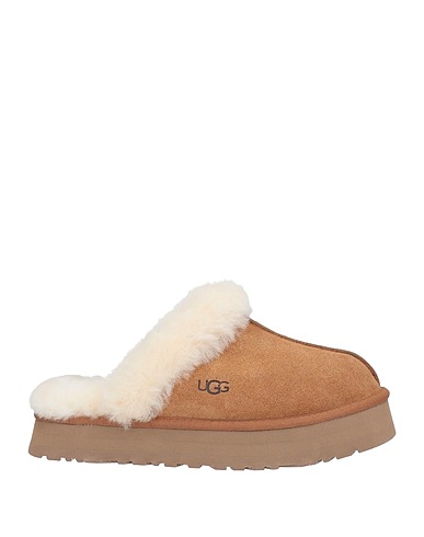 UGG ミュール＆サボサンダル DISQUETTE キャメル リアルファー 100%