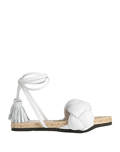 MSGM Sandals White Soft Leather