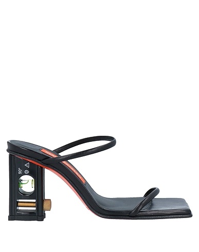 HERON PRESTON Sandals Black Leather