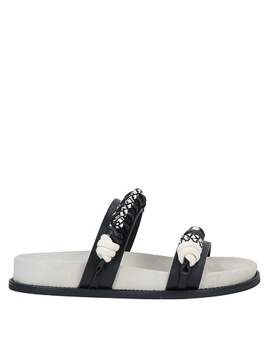 PHILOSOPHY di LORENZO SERAFINI Sandals Black Leather