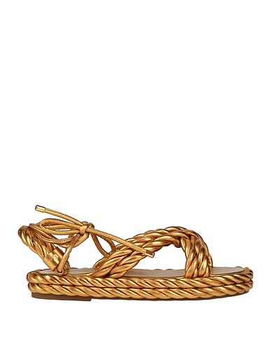 VALENTINO GARAVANI Sandals Gold Soft Leather