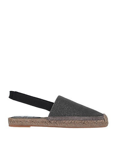 BRUNELLO CUCINELLI Espadrilles Lead Leather, Textile fibers