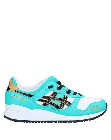 ASICS Sneakers Turquoise Soft Leather, Synthetic fibers
