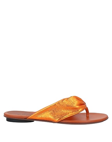 L' AUTRE CHOSE Flip flops Orange Leather