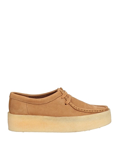 CLARKS ORIGINALS Laced shoes Camel 100% Leather