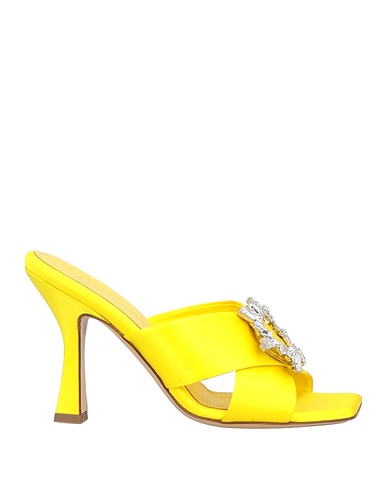 ALDO CASTAGNA Sandals Yellow Textile fibres