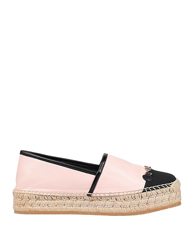 FERRAGAMO Espadrilles Pink Leather, Textile fibers