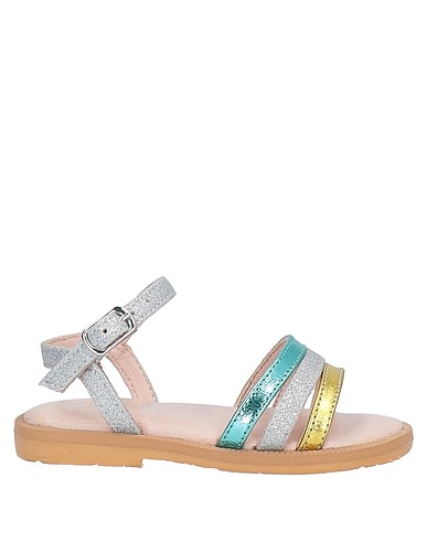 OCA-LOCA Sandali Argento Pelle, Fibre tessili
