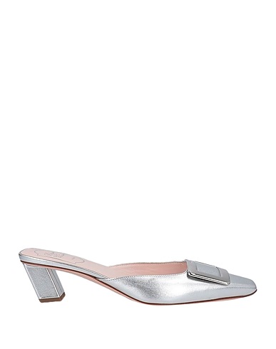 ROGER VIVIER Mules and clogs Silver Soft Leather