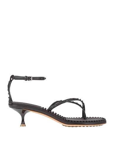 BOTTEGA VENETA Flip flops Dark brown Soft Leather