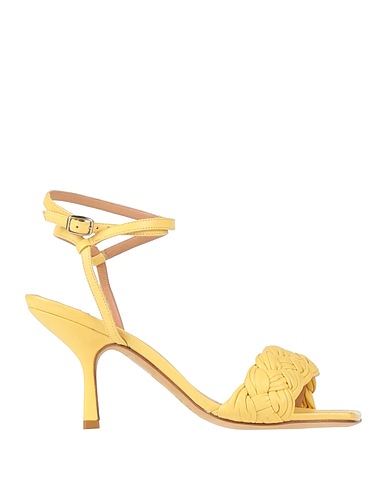 THE SELLER Sandals Pastel yellow Soft Leather