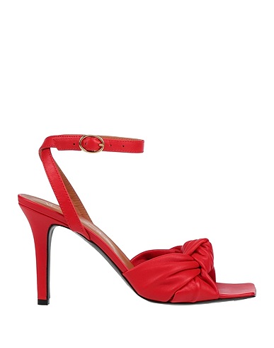 VIA ROMA 15 Sandals Red Leather