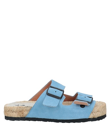 MANEBÍ Sandals Sky blue Leather