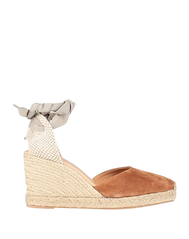 MYCHALOM Espadrilles Tan Leather, Textile fibres