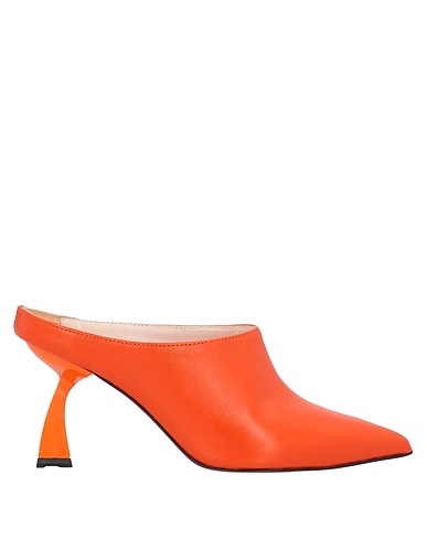 NCUB Mules and clogs Orange Soft Leather