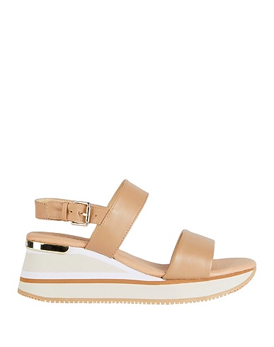 APEPAZZA Sandals Camel Leather