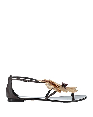 LOLA CRUZ Flip flops Gold Soft Leather