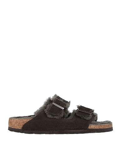 BIRKENSTOCK Sandals Dark brown Soft Leather