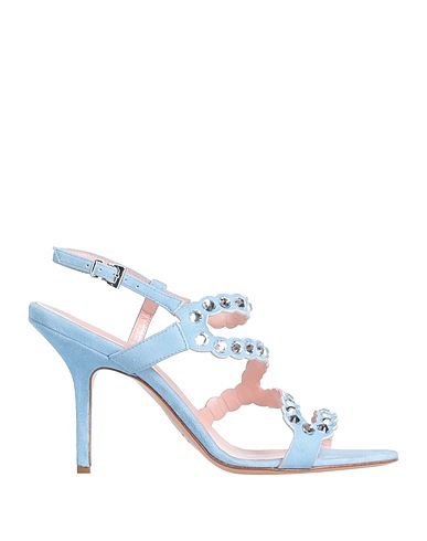 ANNA F. Sandals Sky blue Leather