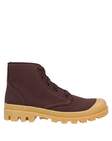 GIA COUTURE Ankle boot Dark brown Textile fibers
