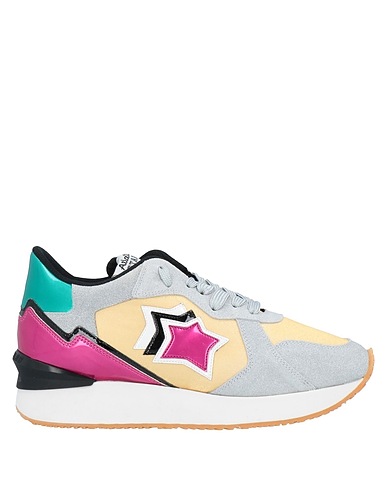 ATLANTIC STARS Sneakers Light grey Textile fibres, Leather