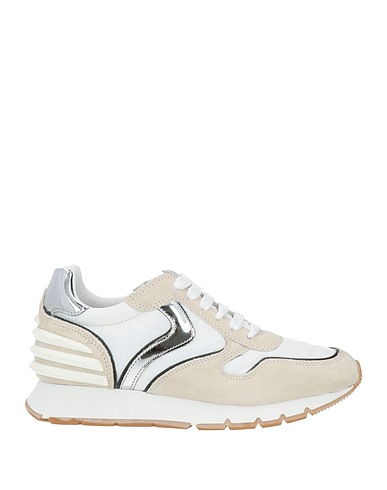 VOILE BLANCHE Sneakers Beige Leather, Textile fibers