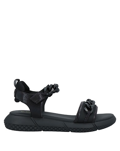 ELENA IACHI Sandali Nero Fibre tessili