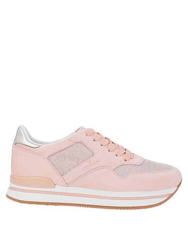 HOGAN Sneakers Pink Leather, Textile fibres