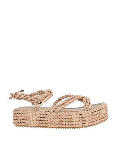 181 Flip flops Beige Textile fibers