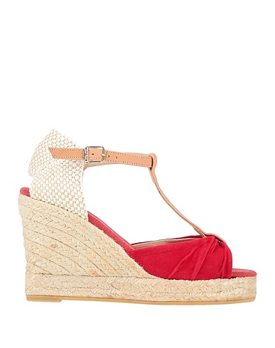 TONI PONS Espadrillas Rosso Pelle, Fibre tessili