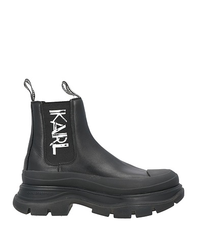 KARL LAGERFELD Ankle boot LUNA Art Deco Gore Boot
 Black Leather, Textile fibres