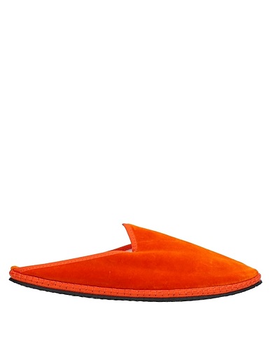 LE PAPÙ Mules and clogs Orange Textile fibres