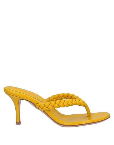 GIANVITO ROSSI Flip flops Yellow Leather
