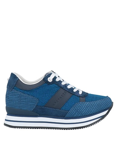 APEPAZZA Sneakers Slate blue Leather, Textile fibers