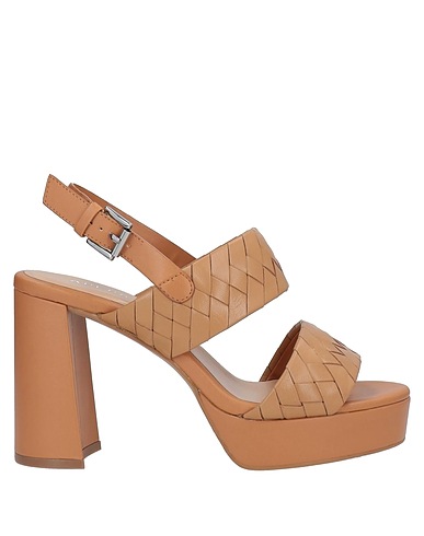 APEPAZZA Sandals Camel Leather