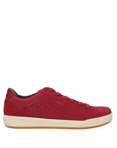 LOWA Sneakers Brick red Soft Leather, Textile fibres