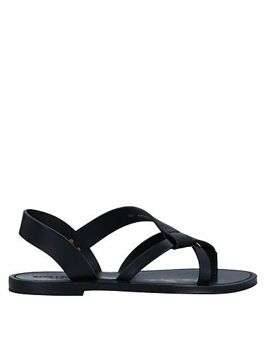 SAINT LAURENT Flip flops Black Soft Leather