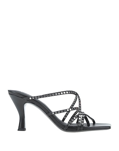 ASH Sandales Noir Cuir
