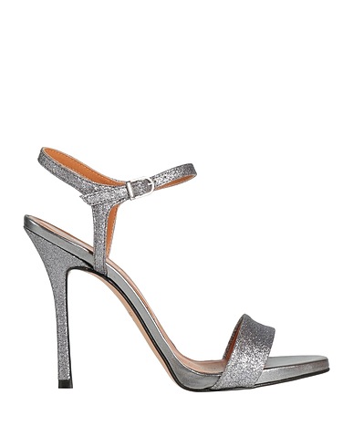 MARC ELLIS Sandals Silver Textile fibers