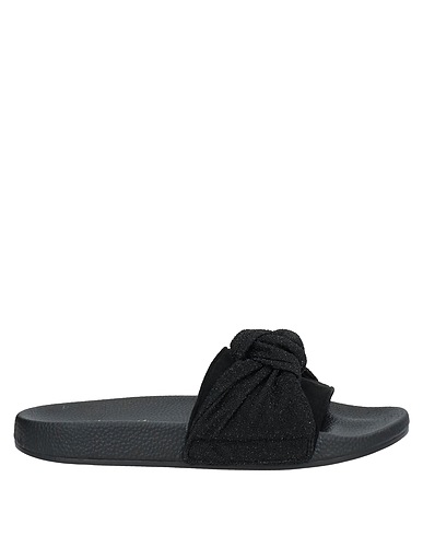 4GIVENESS Sandals Black Textile fibers