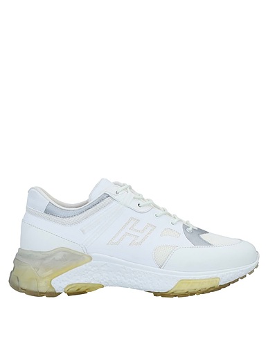 HOGAN Sneakers White Textile fibres, Soft Leather