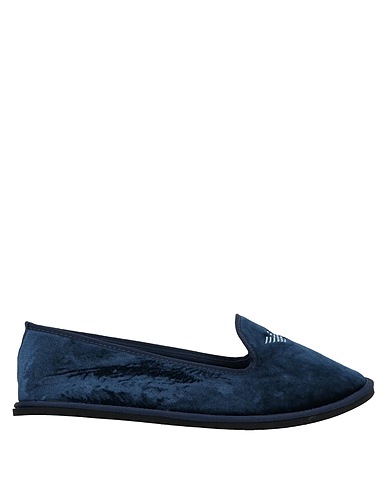 EMPORIO ARMANI Slides and slippers Midnight blue 100% Polyester