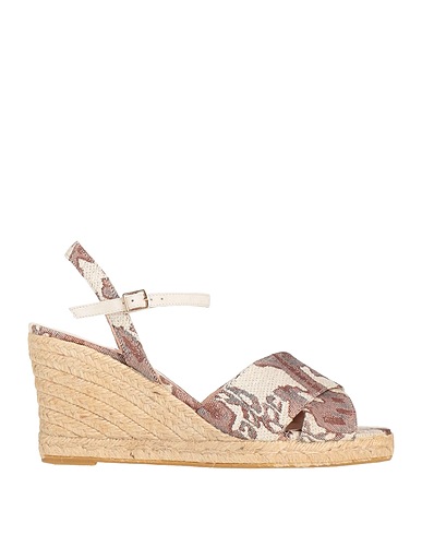 MALÌPARMI Espadrilles Brown Leather, Textile fibres