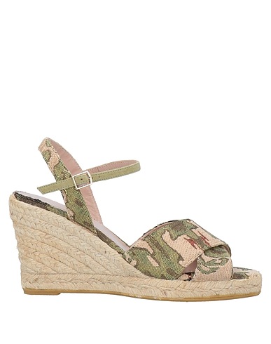 MALÌPARMI Espadrillas Beige Pelle, Fibre tessili