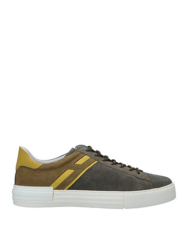 HOGAN Sneakers Military green Soft Leather