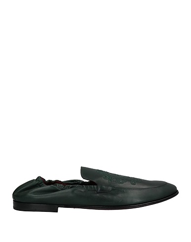 DOLCE&GABBANA Loafers Dark green 100% Calfskin