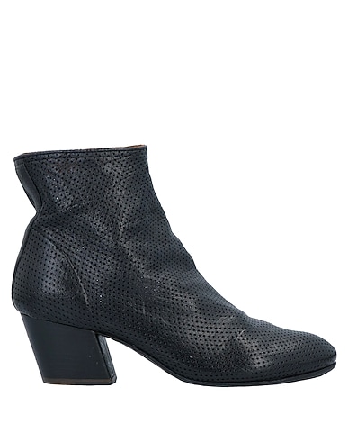 OPEN CLOSED SHOES Ankle boot Black Leather