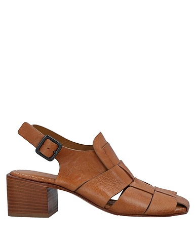 OPEN CLOSED SHOES Court Tan Soft Leather